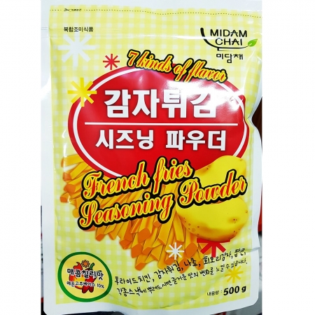 매콤칠리맛 감자시즈닝 500g 1개 식자재 업소용 대용량 미담채 시즈닝 버터양파맛 뿌링클 더시즈닝 지케이푸드 감자튀김 퍼니클 아이엠 이미지