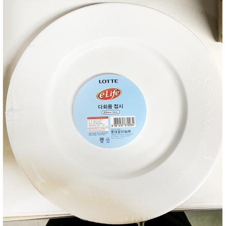 접시(롯데 200mm 8호 10P)X40개 일회용접시 플라스틱접시 원형접시 업소용 대량구매 식당용접시 파티용품 행사용접시 다용도접시