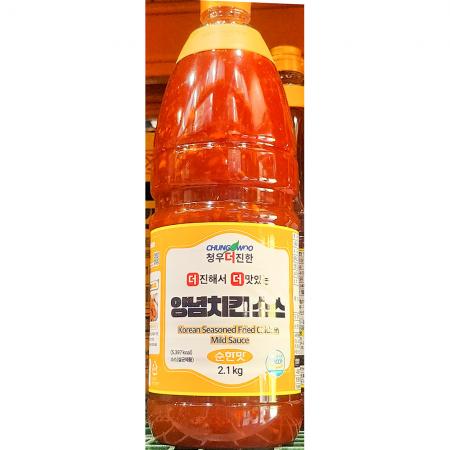 순한맛 양념치킨소스(청우 2.1k)X8 치킨소스 순한맛소스 닭강정소스 식자재 업소용 대용량 치킨집 닭요리