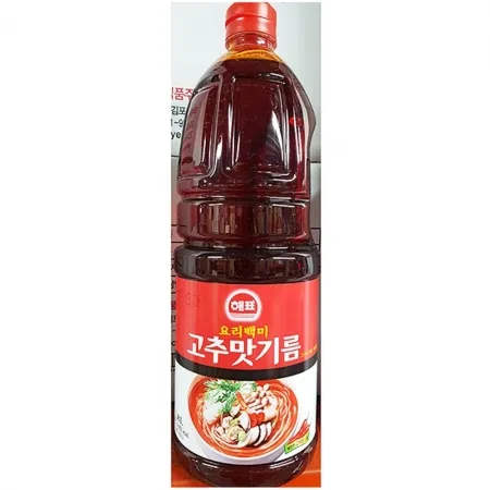 고추맛기름(해표 1.8L)X8 업소용 식자재 고추기름 향미유 중식재료 대용량 중식당 매운맛기름 해표고추맛기름 짬뽕재료