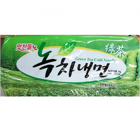 맛찬들 녹차냉면사리(200gx10) 1개 식자재 업소용 대용량 맛찬들 평화 녹차냉면 강동 녹차 맛나랑 냉면 화 평화에프앤비 이미지
