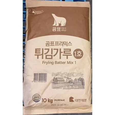 튀김가루(곰표 10K) 곰표튀김가루 바삭한튀김 튀김요리 치킨튀김 분식재료 튀김믹스 밀가루 업소용 대용량