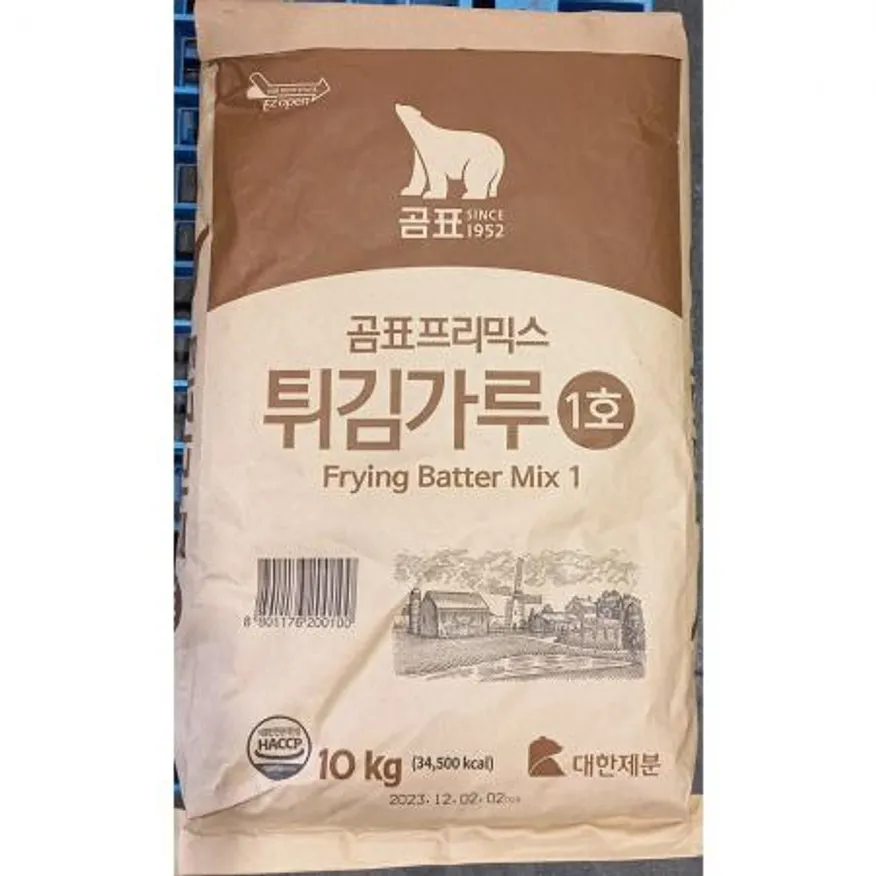 튀김가루(곰표 10K) 곰표튀김가루 바삭한튀김 튀김요리 치킨튀김 분식재료 튀김믹스 밀가루 업소용 대용량 이미지