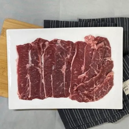 쫄깃 부채살 200g 소고기 구이용 스테이크용 업소용 식자재 정육도매 고기집재료 이미지