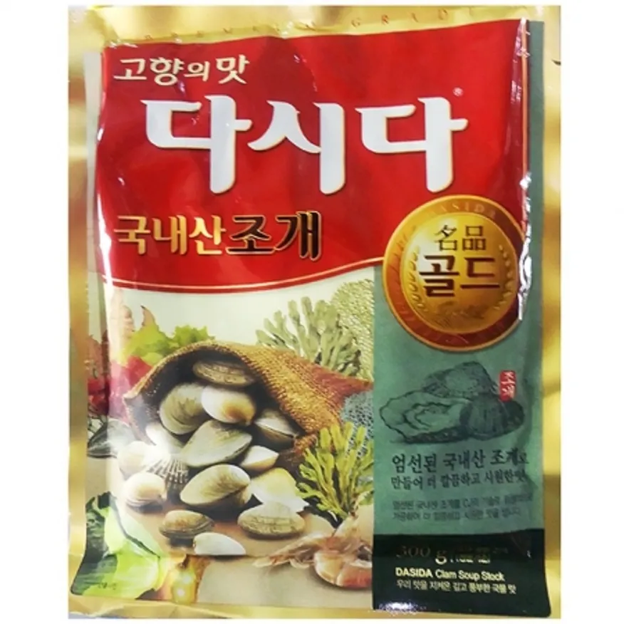 다시다(조개 명품골드 백설 300g)X20 식자재 업소용 대용량 다시다 고향의맛 백설 제일제당 식자재 씨제이 조개다시다 조개 이미지