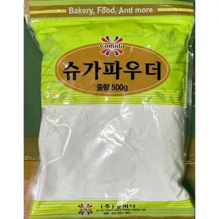 슈가파우더(꼬미다 500g) 1개 식자재 업소용 대용량 꼬미다 새롬 슈가파우더 새롬푸드 분당 브레드가든 초미립 주 원통