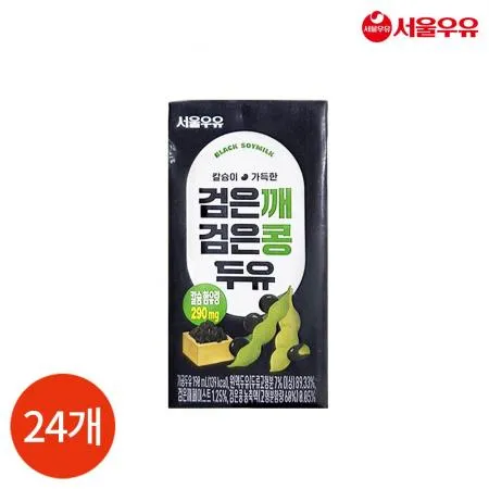 CL 칼슘이 가득한 검은깨 검은콩 두유 190ml x 24개 이미지