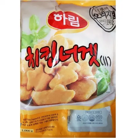 하림 치킨너겟 1K 너겟 냉동너겟 닭튀김 아이간식 간편식 냉동식품 반찬 에어프라이어