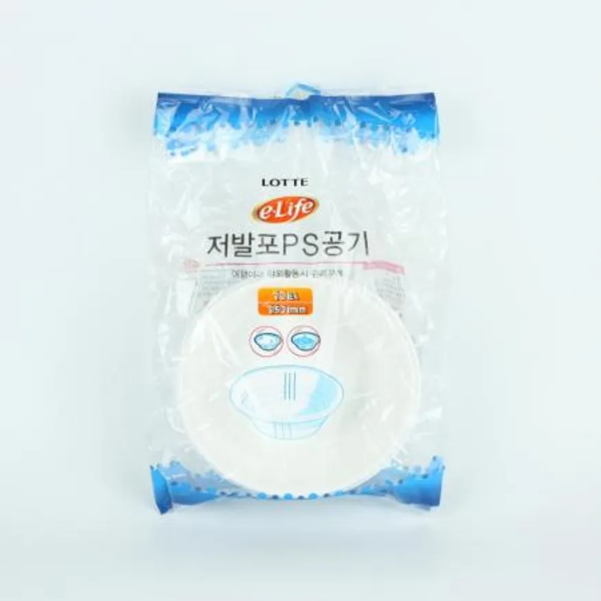 롯데-저발포ps공기 150Ø 공기 일회용품 업소용 대용량 ps공기 플라스틱공기 밥공기 국공기 포장용기 식당용 이미지