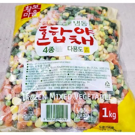 황보마을 혼합야채(4종 샐러드용 1K) 1개 식자재 업소용 대용량 냉동 냉동야채 분이네 유럽최상품 혼합야채 황보마을 이제이푸드스토리 랜시 이미지