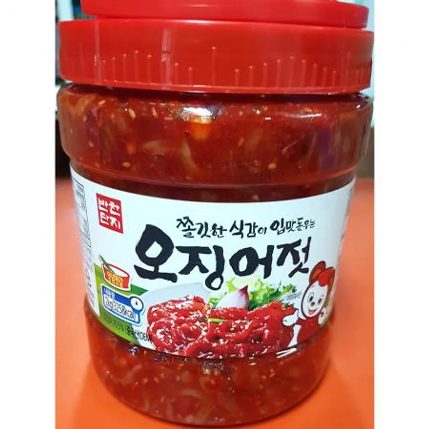 오징어젓(반찬단지 상급 PET 2K) 업소용 식자재 밑반찬 대용량 반찬 반찬가게 식당반찬 한식반찬 절임반찬 오징어젓갈 이미지