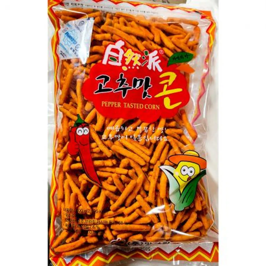 고추맛콘(맛사랑 과자 500g) 콘과자 매운과자 스낵 주전부리 간식 업소용 매점용 대용량 이미지