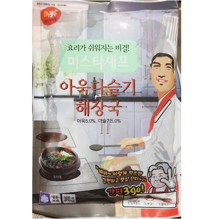 아욱 다슬기해장국 500gX24 해장국 아욱국 간편식 국물요리 즉석해장국 냉동국 업소용 식당