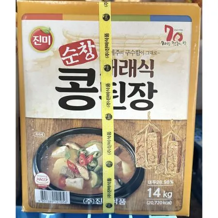 재래식콩된장(진미식품 순창 14K) 1개 식자재 업소용 대용량 삼화 해찬들 홍천시골 해바랑 제일제당 삼화식품 태화식품 강원도 박명화 이미지