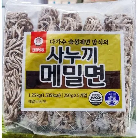 천일식품 사누끼메밀면 250g x5입 1.25k X6 사누끼 메밀면 메밀 국수 냉 면류 업소용 식당 일식 대용량 소바