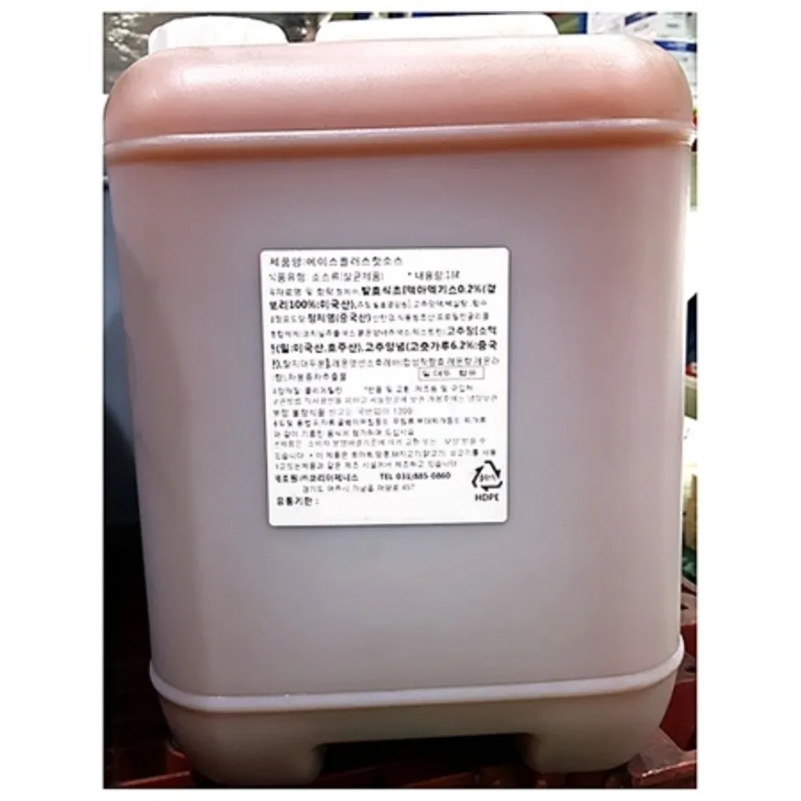 핫소스(제니스 18L) 업소용 대용량 식자재 매운소스 소스 치킨집 식당 급식 핫윙소스 이미지