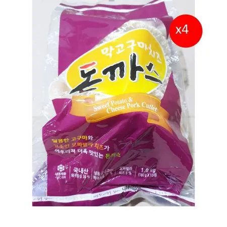 늘찬 막고구마돈까스(180g x10개 1.8K) X4 식자재 업소용 대용량 돈까스 고구마 고구마돈까스 늘찬 송림 즉석식품 식자재 프리미엄 맛집찬 이미지