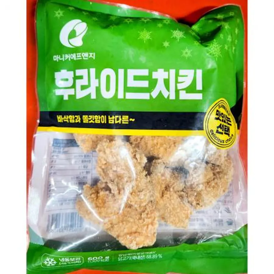 후라이드치킨(마니커 6호12각 600g) X10 후라이드 치킨 업소용 냉동 간편 튀김 치맥 안주 호프집 배달 닭튀김 이미지