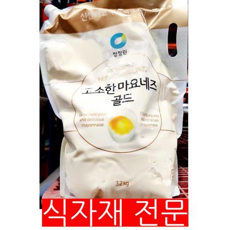 마요네즈(스파우트팩 대상 3.2K) 소스 드레싱 업소용 대용량 식자재 식당소스 급식소스 대상마요네즈