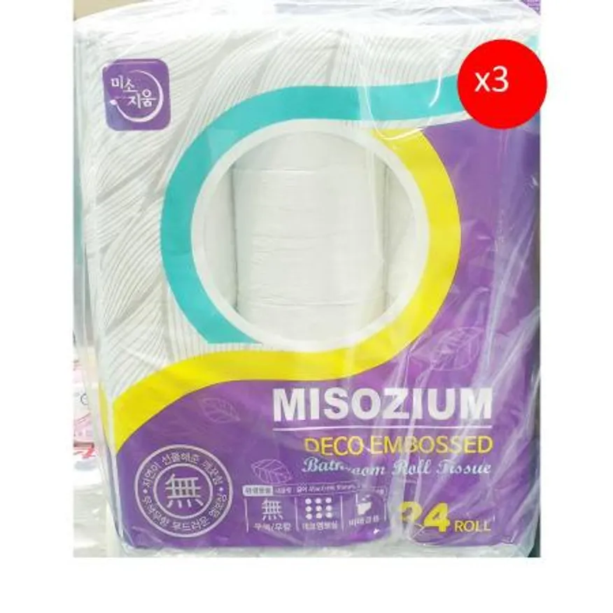 화장지(미소지움 엠보싱 45m 24롤) 3개 식자재 업소용 대용량 깨끗한나라 유한킴벌리 크리넥스 쌍용씨앤비 헬로키티 코스트코 노브랜드 최신제조 한예지 이미지