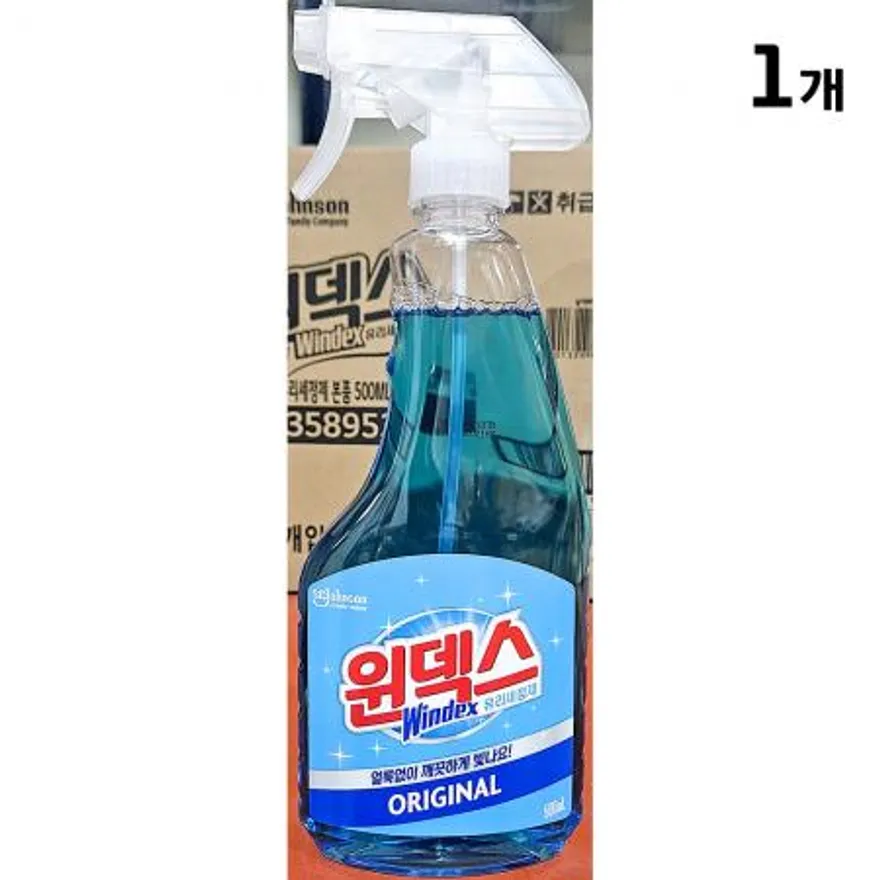 유리세정제(윈덱스 500ml 유리용) 업소용 청소용품 세정제 창문세정제 유리크리너 위생용품 카페 식당 이미지