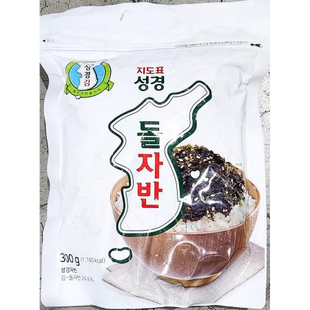 김자반(지도표 성경김 돌자반 300g) X8 술안주 스낵류 업소용간식 전통간식 조미김 밥반찬 주먹밥재료