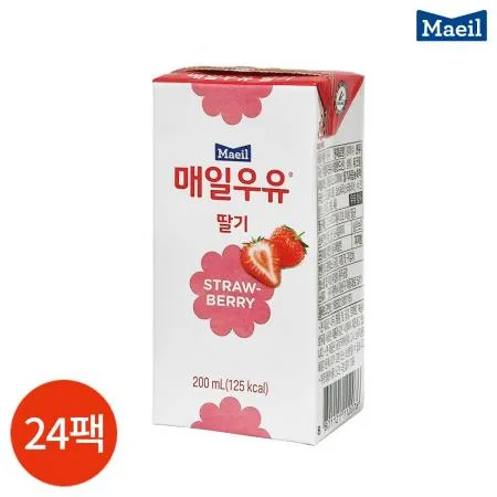 CL 매일 멸균우유 딸기 200ml x 24팩 이미지