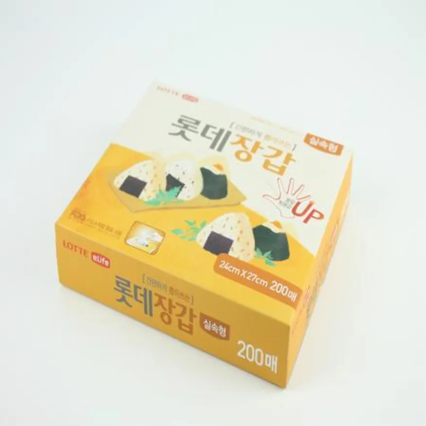롯데-위생장갑 200매 일회용장갑 비닐장갑 업소용 주방용품 위생용품 일회용품 대용량 식당 조리장갑 이미지