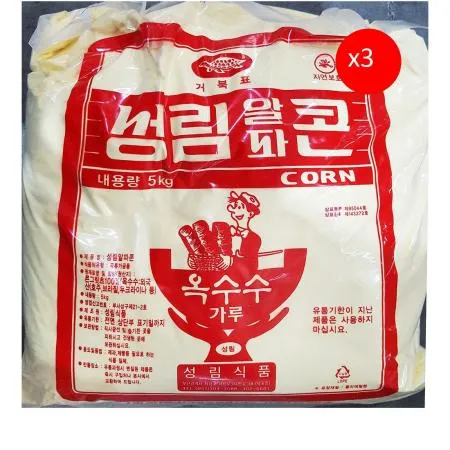옥수수가루(성림 5K) 3개 식자재 업소용 대용량 옥수수전분 오허브 뚜레반 옥수수 토끼표 제일제당 큐원 전분 이츠웰 이미지