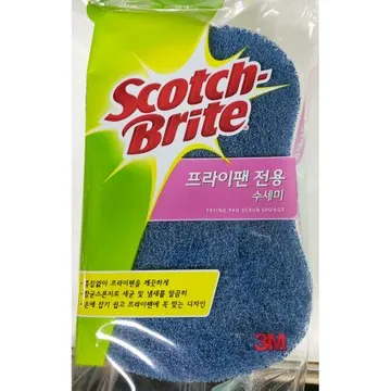 후라이팬전용수세미(스카치 2P 110x70) 1개 식자재 업소용 대용량 후라이팬 스카치 후라이팬행주 프라이팬행주 너만아는잡화점 제이큐 신연