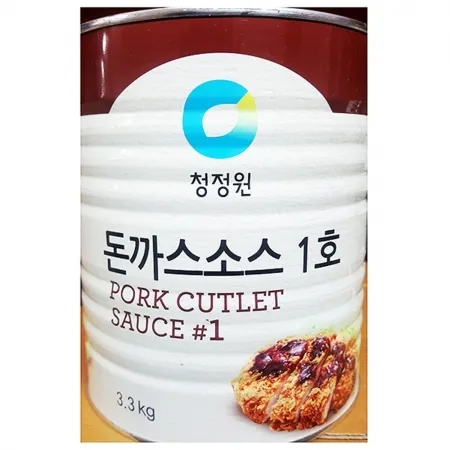 돈까스소스 1호(대상 3.3K) 6개 식자재 업소용 대용량 돈까스소스 미담채 액상소스 돈까스양념 돈까스 대상 옛날 스파이시 청정원