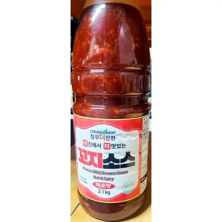 매운맛꼬지소스(청우 2.1k) 1개 식자재 업소용 대용량 청우 매운 대용량 꼬지 꼬치소스 대량 닐바샵 닭 꼬치 이미지