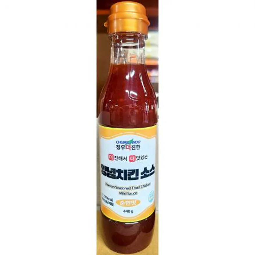 양념치킨소스(청우 순한맛 440g) 치킨소스 치킨양념 업소용 대용량 식자재 치킨집 닭강정소스 순한양념소스 배달음식 이미지
