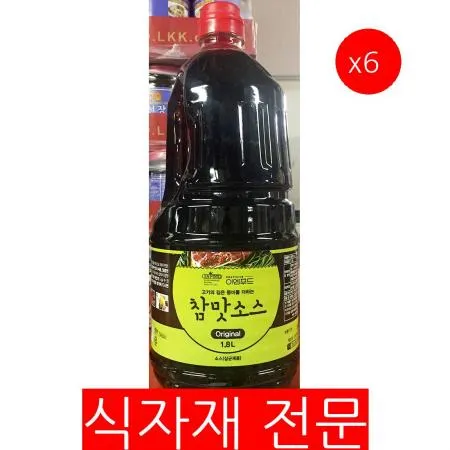이엔푸드 참맛소스 1.8L 6개 식자재 업소용 대용량 고기 참 청맥 이엔푸드 꾹 육장 오뚜기 대용량 파채소스