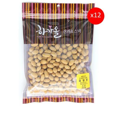 (하가올소)꿀땅콩(350g)X12 견과류 업소용 식자재 대용량 마른안주 간식 식자재마트 베이킹재료 카페