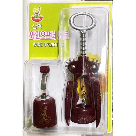 와인오프너세트(삼덕) 와인오프너 와인따개 코르크스크류 와인용품 와인세트 주방용품 업소용 가정용 식당 카페