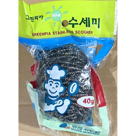 수세미(철 B급 그린피아 40g) 5개 식자재 업소용 대용량 스카치브라이트 네이처픽 스크럽 스폰텍스 천연 내츄럴 유한킴벌리 암웨이 주방