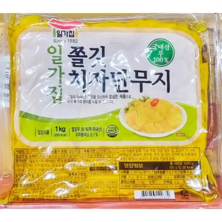 일미 치자단무지 쫄깃한것 1k 15개 식자재 업소용 대용량 치자단무지 단무지 일미 이엔 식자재 분식재료 치자 이엔푸드 알밥