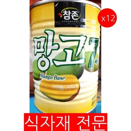 망고원액(참존식품 835ml) X12 대용량 업소용 카페재료 음료재료 과일원액 음료원액 망고베이스 망고시럽 망고주스 식자재