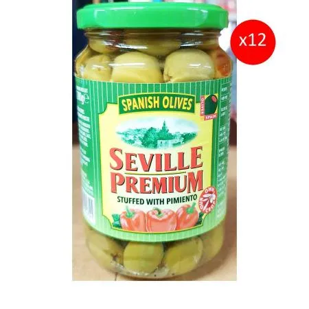 올리브(그린 Seville 360g) X12 그린올리브 세비야올리브 절임올리브 통올리브 술안주 칵테일재료 샐러드재료 피자토핑 업소용