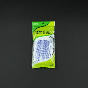 크린랩- 엠보싱장갑 2켤레 1개 식자재 업소용 대용량 크린랩 크린랲 엘이케이 투요 인프마켓 요비월드 엠보싱 옥이드림 국산