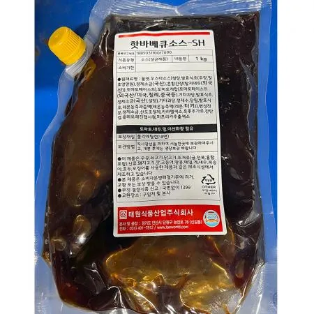 핫바베큐소스(SH 태원 1K) 10개 식자재 업소용 대용량 초특가 시아스 식당 핫 동원 동원홈푸드 첫맛 뉴그린 청우식품 이미지