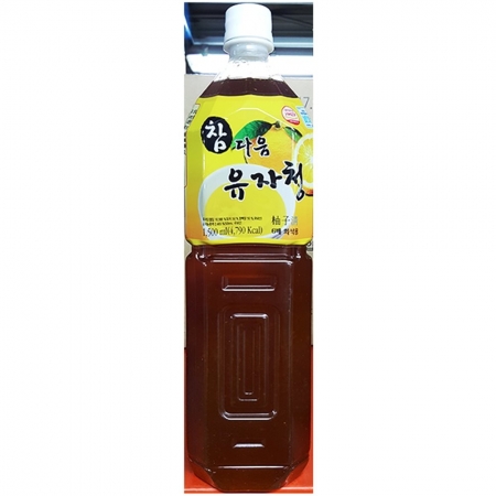 유자청(참다음 1.5L) 카페재료 음료베이스 업소용음료 전통차 5리터 유자차 유자에이드 유자원액