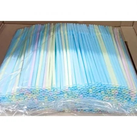 스트로우(자바라 혼합색 5x240mm 500입) 1개 식자재 업소용 대용량 일회용 스타벅스 슬라이드 옥수수 버블티빨대 메가 개별포장 세척솔이 일자
