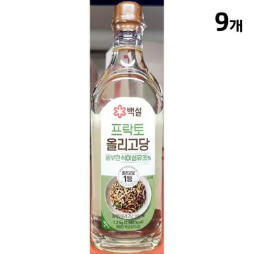 백설 프락토 올리고당 1.2Kg 9개 식자재 업소용 대용량 제일제당 대상 오뚜기 백설 두레촌 홍도라지조청 삼양사 안동제비원 국산