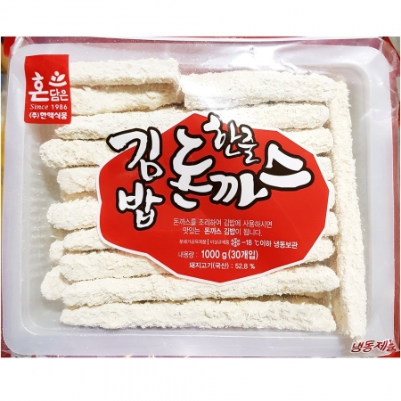 한맥 김밥돈까스(30개) 1K 식자재 업소용 대용량 한맥 돈까스 김밥돈까스 김밥 텔푸드 히밥 업소용 이미지