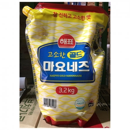 사조 마요네즈 스파우트팩 3.2k X4 식자재 업소용 대용량 샐러드드레싱 샌드위치재료 튜브형마요네즈 샐러드소스 드레싱