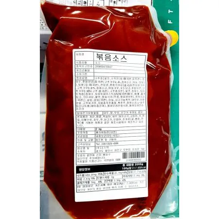 볶음소스(소스텍 냉장 2K) 식자재 업소용 대용량 식당용 요식업 볶음양념 제육볶음소스 칠리볶음소스 쭈꾸미볶음소스 만능볶음소스