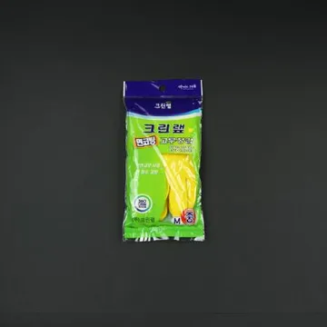 크린랩- 면코팅 고무장갑 중 1개 식자재 업소용 대용량 크린랩 크린 크린랲 면코팅 천연 요리 설거지 제이큐 용품