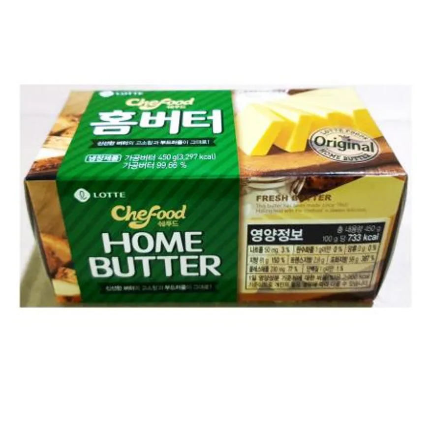 버터(롯데 450G) 롯데버터 업소용버터 식자재버터 대용량버터 제과제빵재료 카페버터 제빵버터 요리버터 식당버터 이미지